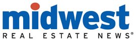 Logo with blue letters and an orange dot.