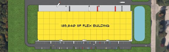 185,840 SF flex building site plan.