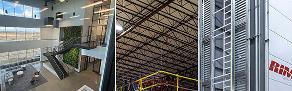 Modern office and warehouse interior design.